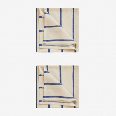 Set 2 Tovaglioli In Cotone Gracilis Ken Blue - Sklum