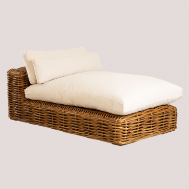 Poltrona Chaise Longue In Rattan Milu Natural - Sklum