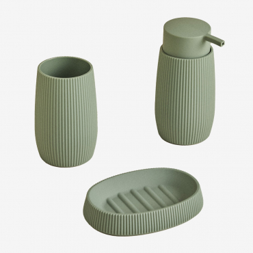 Set Da Bagno Aristide Verde Scuro - Sklum