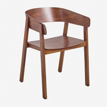 Pacco Di 2 Sedie Da Pranzo In Legno Olsen Legno Scuro & Legno Scuro - Sklum