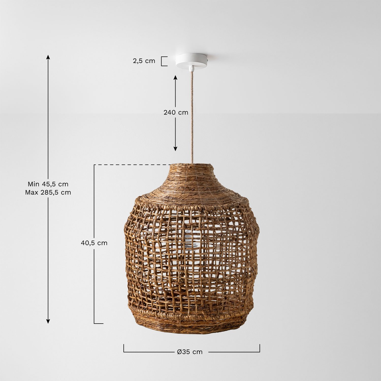 Lampadario Arantxa, MISURE