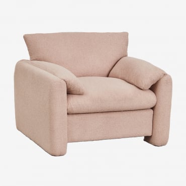 Poltrona Imbottita Serra Ciniglia Rose - Sklum