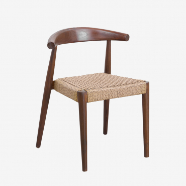 Confezione Da 4 Sedie Da Giardino In Legno Di Teak Celle Legno Scuro - Sklum