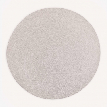 Tappeto Da Esterno Rotondo In Polipropilene (ø200 Cm) Lisandra Grigio Chiaro - Sklum