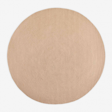 Tappeto Da Esterno Rotondo In Polipropilene (ø200 Cm) Lisandra Beige Crema - Sklum