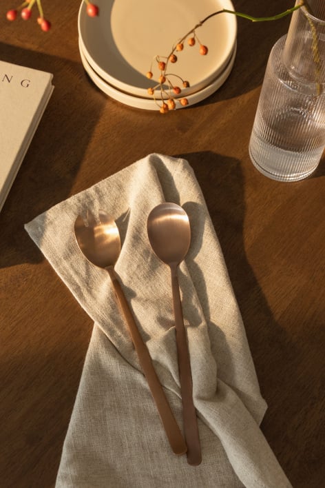 Set di 2 posate per insalata in acciaio inox Sornia