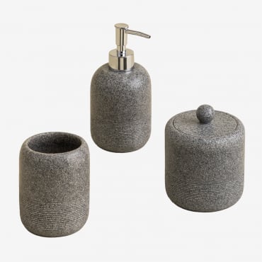 Set Da Bagno Beltine Grigio Antracite - Sklum