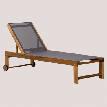 Confezione Da 2 Lettini Reclinabili In Legno Valerys Grigio Grafite - Sklum