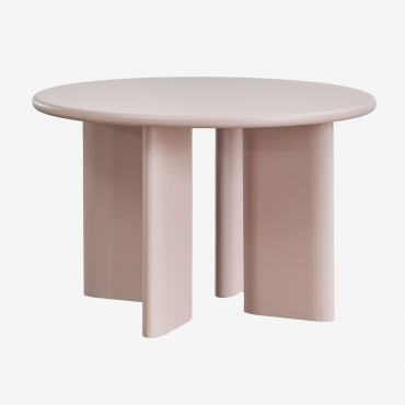 Tavolo Da Pranzo Rotondo In Mdf (ø120 Cm) Loulou Rosa Morganite - Sklum