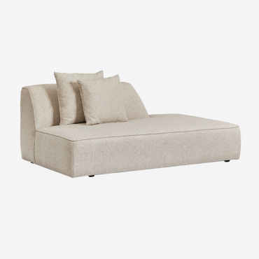 Divano Destro Per Divano Componibile In Tessuto Bouclé Cardea Bouclé Beige Crema - Sklum