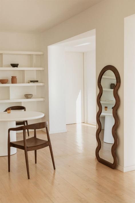 Specchio da parete 60x160 cm in legno di pino Landoi