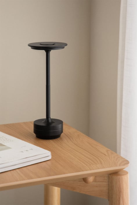 Lampada da tavolo LED wireless in alluminio Rivkin