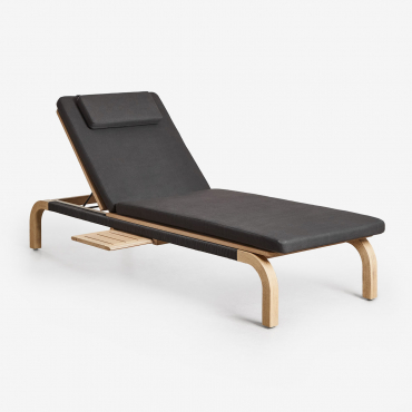 Pacco Di 2 Lettini In Legno Di Acacia Dubai Grigio Grafite - Sklum