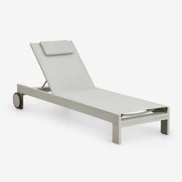 Confezione Da 2 Lettini Prendisole Reclinabili In Alluminio Con Cuscino Akelia Verde Kaki - Sklum