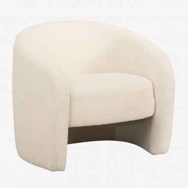 Confezione Da 2 Poltrone Gombren Ciniglia Blanc - Sklum
