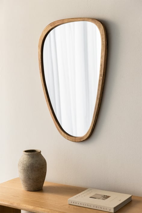 Specchio da parete in legno di rovere Arbidel