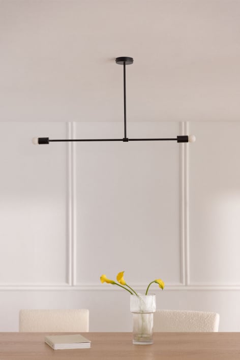 Lampada da soffitto in metallo Zinaida - Nero