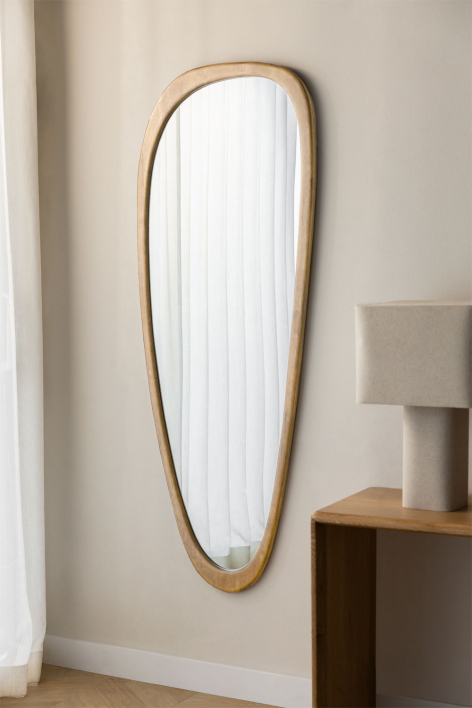 Specchio da parete in legno di rovere Arbidel - Marrone Quercia