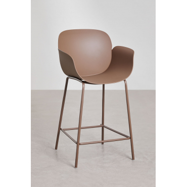 Sgabelli Alti Otax - Confezione Da 2, Polipropilene Con Schienale E Poggiapiedi, Altezza 97.5-107.5 Cm - Foto 9