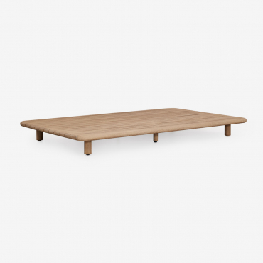 Tavolino Da Giardino Rettangolare 160x95 Cm In Acacia Portet Acacia Marrone Chiaro - Sklum