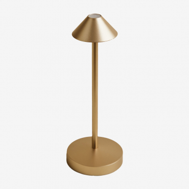 Lampada Da Tavolo Led Wireless Per Esterni In Ferro Emilija Dorato - Sklum