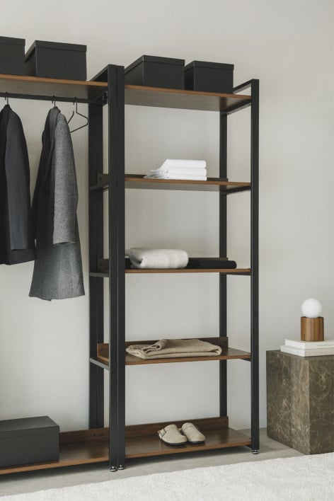 Libreria 80x200 cm in acciaio e MDF Ariaster