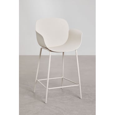 Sgabelli Alti Otax - Confezione Da 2, Polipropilene Con Schienale E Poggiapiedi, Altezza 97.5-107.5 Cm - Foto 3