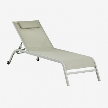 Sdraio Reclinabile Therys Con Cuscino Verde Kaki - Sklum