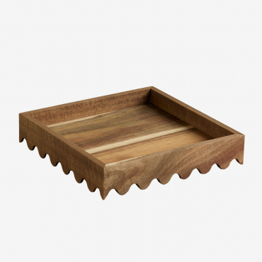 Vassoio Decorativo In Legno Di Acacia Gaupen Acacia Marrone & 20 X 20 Cm - Sklum