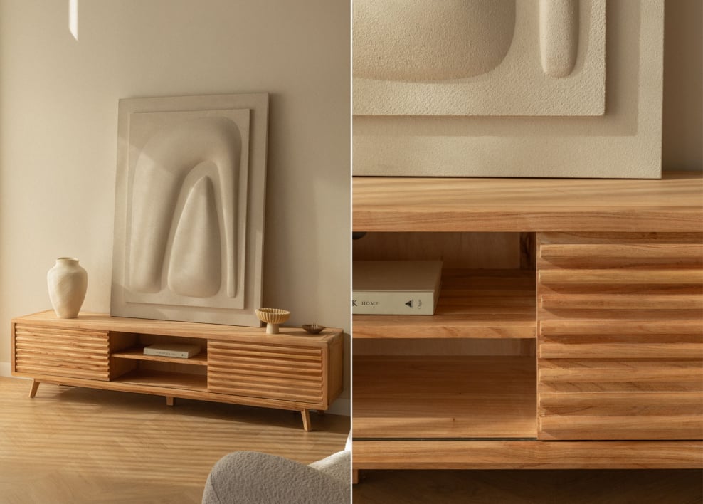 Mobile porta TV in legno Deleyna