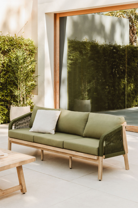 Divano da giardino a 3 posti in legno di acacia Dubai