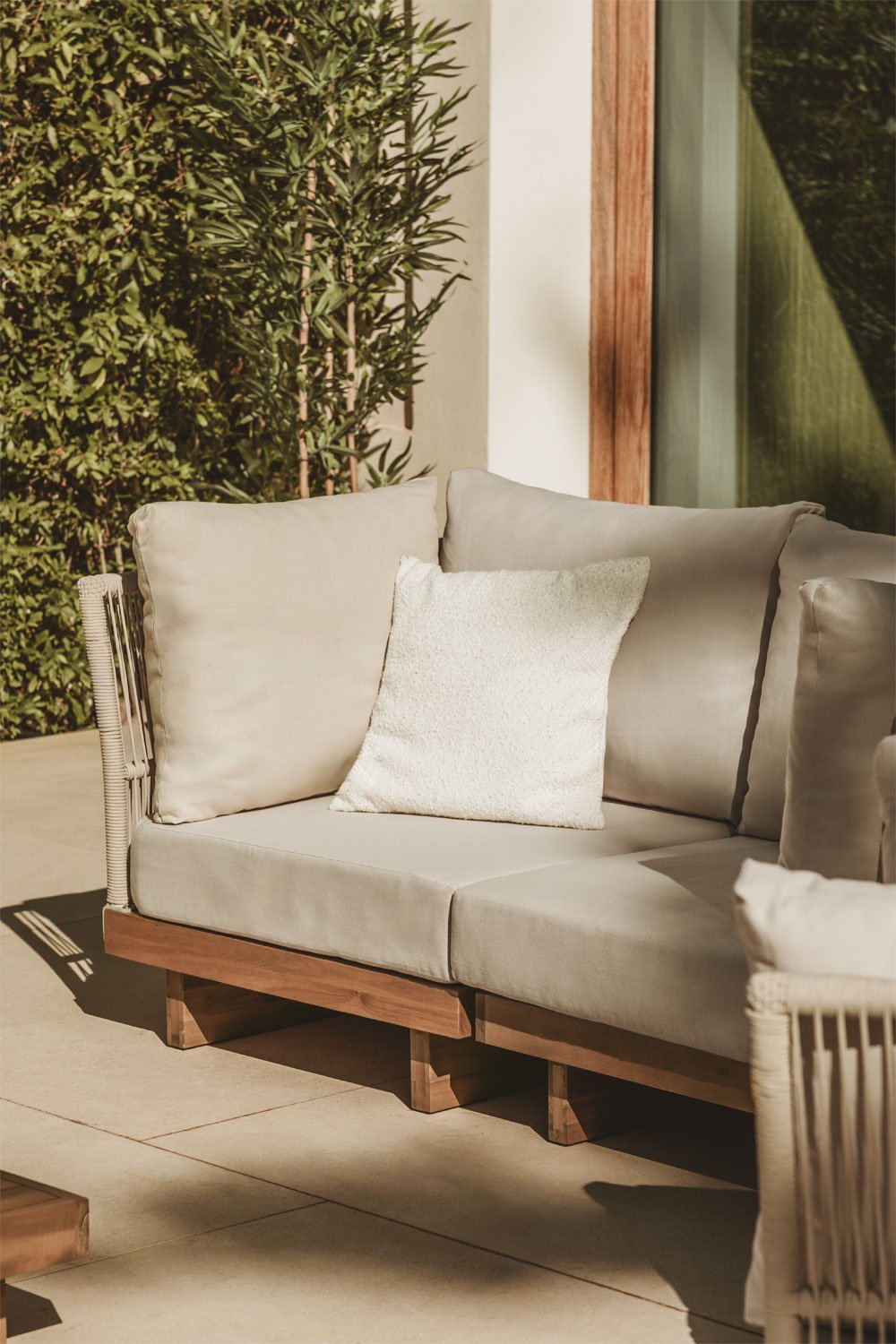 Sofa Divani In Corda Poltrone Divano Con Pedana Acacia Divanetto