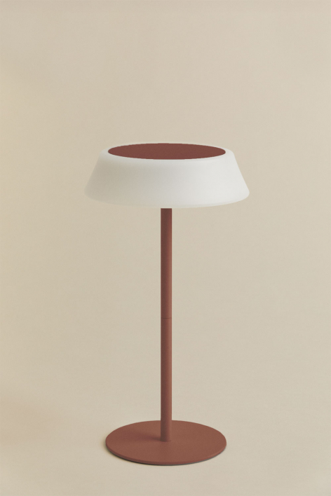 Lampada da tavolo solare LED wireless in polietilene e ferro Ulenia - Tetto rosso