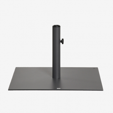 Base Per Ombrellone Quadrata In Acciaio Peuet Grigio Grafite - Sklum