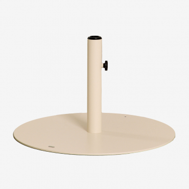 Base Per Ombrellone Rotonda In Acciaio Peuet Tapioca Beige - Sklum
