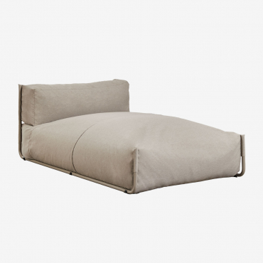 Modulo Chaise-longue Per Divano Da Giardino Modulare Oporto Marrone Moka - Sklum