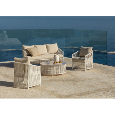 Set Giardino Keter Carolina - Divano 2 Posti, 2 Poltrone E Tavolino Regolabile - Foto 6