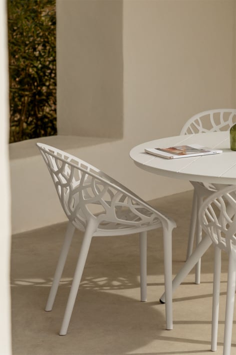 Sedia da giardino impilabile in polipropilene Ores - Gardenia Bianco