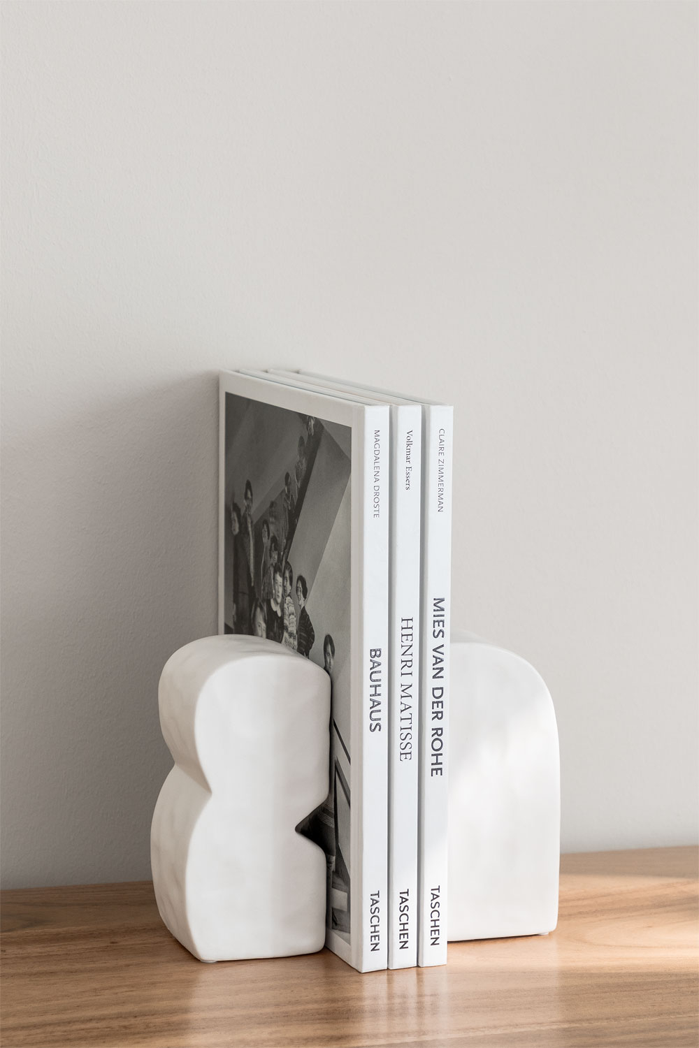 Fermalibri Ceramica GnzSetny - Coppia Decorativa | Antiscivolo Per Libreria