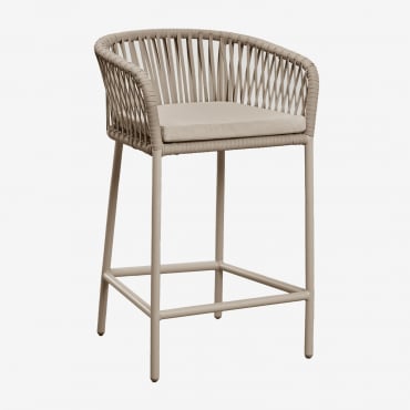 Sgabello Alto Arhiza Moka Brown & ↑65 Cm - Sklum