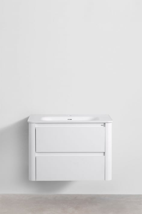 Set di mobili da bagno sospesi in legno con lavabo integrato Egerton