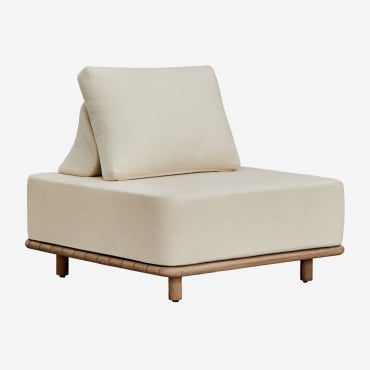 Poltrona Da Giardino Portet In Acacia Gardenia Bianco - Sklum