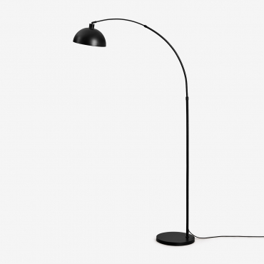 Lampada Da Terra Per Esterni In Ferro Diala Nero & ↑200 Cm - Sklum
