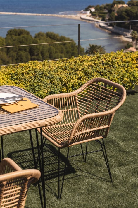 Sedia da giardino in vimini sintetico Zole