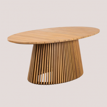 Tavolo Da Giardino Ovale 200x110 Cm In Legno Di Acacia Mura Acacia Marrone - Sklum
