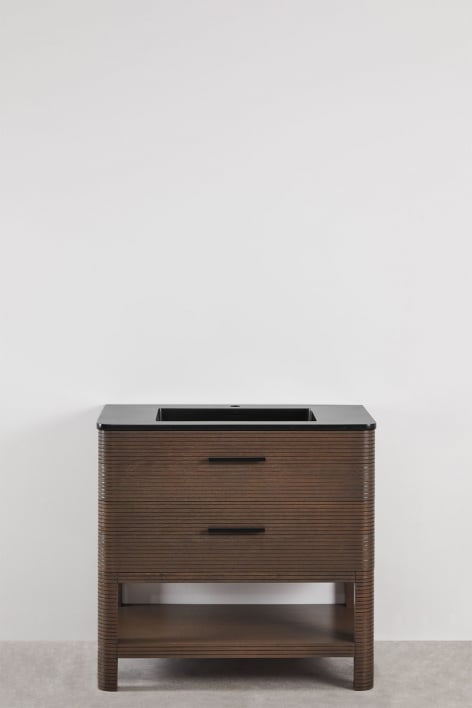 Set di mobili da bagno in legno con lavabo integrato Misene