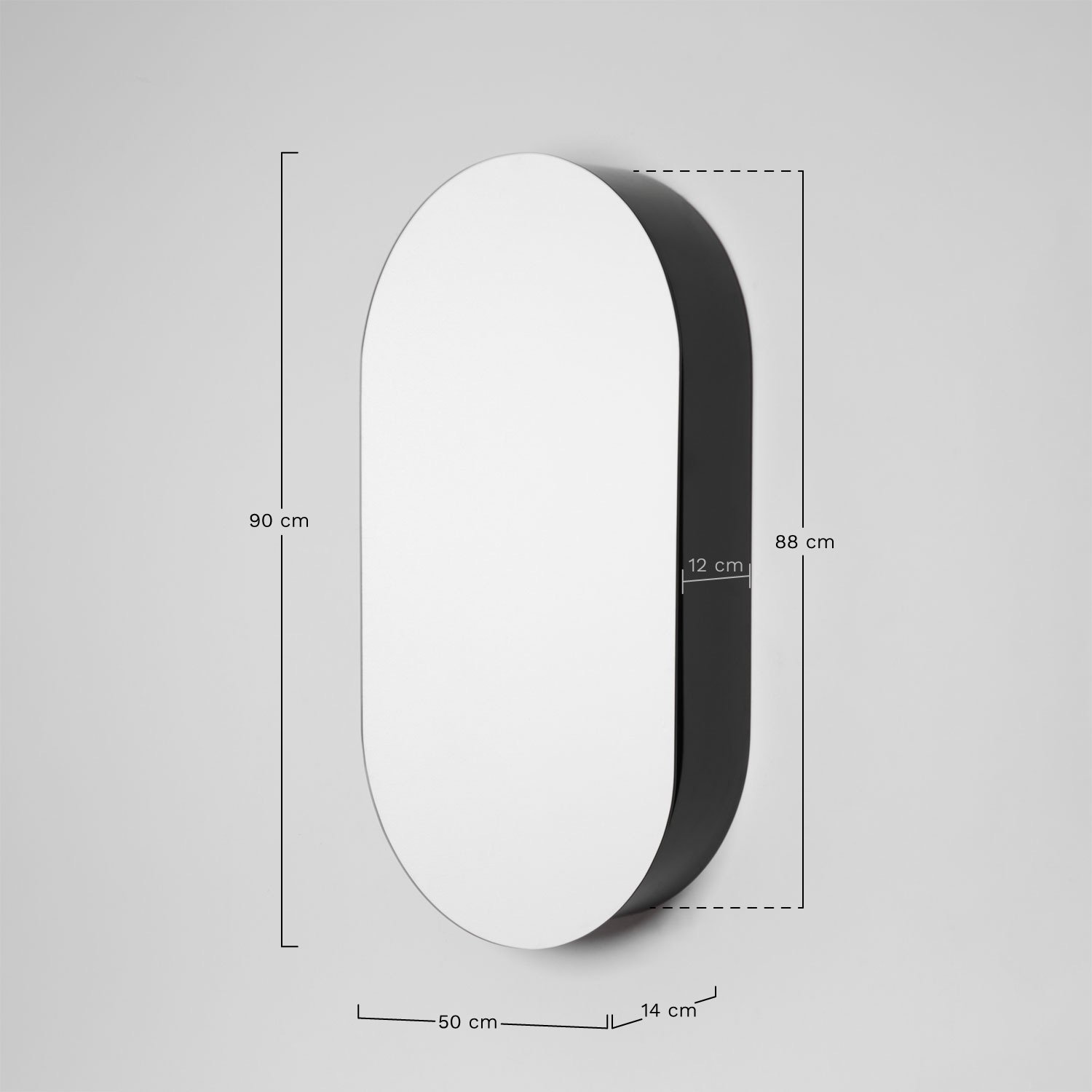 Set di mobili da bagno in legno con lavabo integrato Misene, MISURE