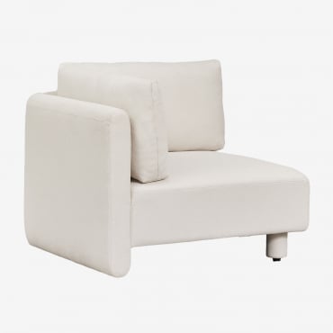 Modulo Angolare Per Divano Componibile In Tessuto Artemisa Bouclé Bouclé Beige Crema - Sklum