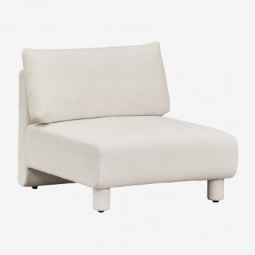 Modulo Centrale Per Divano Componibile In Tessuto Artemisa Bouclé Bouclé Beige Crema - Sklum