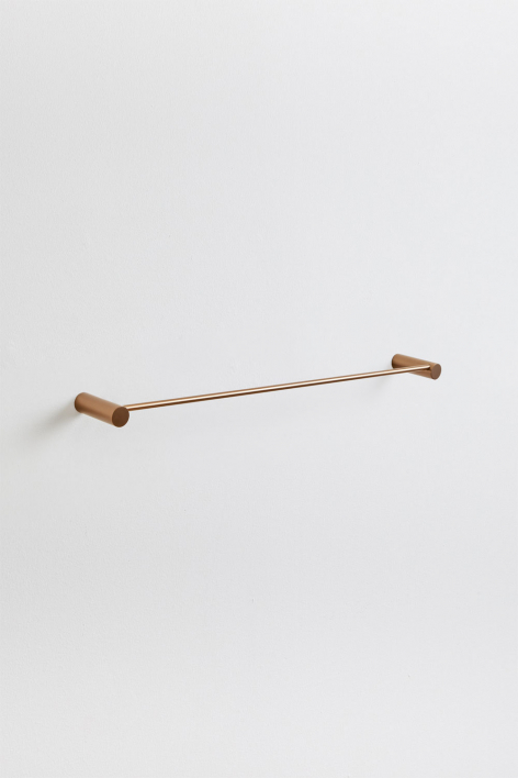 Portasciugamani da parete a barra 60 cm in acciaio inox oro rosa spazzolato Devon - Oro rosa spazzolato